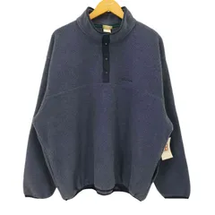 エルエルビーン L.L.Bean 80-90S 筆記体ロゴ 刺繍ハーフスナップ フリース ジャケット スナップT  メンズ 表記無 