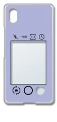 【新品未使用】Xperia Ace III SO-53C SOG08 クリア ハードケース (ラベンダー) カメラアプリ風 フォトフレーム くすみカラー カバー スマホケース cl-so53c-415