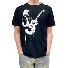 オリジナル Tシャツ ビッグプリント ミックロンソン デヴィッドボウイ ジギースターダスト スパイダーズフロムマース 70年代 グラムロックバンド 黒 ブラック XS(SS) S M L XL(LL) ジャスト オーバーサイズ メンズ レディース ユニセックス