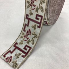 シノワズリー刺繍リボン 中国刺繍リボン木蓮1