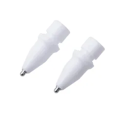 【在庫処分】エレコム Apple Pencil 専用 交換ペン先 [第1世代 第2世代 USB-C 対応] 2個セット 金属製 極細 太さ1mm 接地点とのズレを軽減 視差改善モデル ホワイト PWTIPAP05