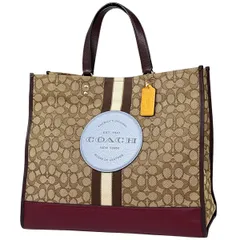 美品　COACH デンプシー 40 2way マルチカラー COACH】コーチ ジャガード ぺブルレザー シグネチャー