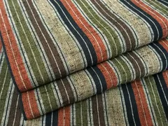 平和屋着物●上質な紬　縞　正絹　逸品　AAAW4094np