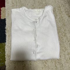訳あり！H&M ホワイト　カーディガン　Sサイズ