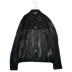 COMME des GARCONS HOMME DEUX(コムデギャルソンオムドゥ) 25SS Wool gabardine mesh switching trucker jacket ウールギャバジン メッシュ 切替 トラッカー ジャケット DO-J049