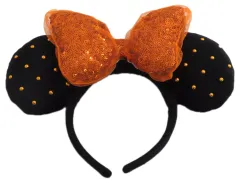 【中古】アクセサリー(非金属) ミニーマウス(オレンジ/パール風) カチューシャ(スパンコール×チュール) 「ディズニー」 東京ディズニーリゾート限定
