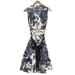 MAITRESSE メトリーゼ 春夏 ストレッチ★ ボタニカル柄 サマードレス リゾートワンピース Sz.9号 レディース