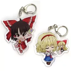 【中古】キーホルダー 博麗霊夢＆アリス・マーガトロイド アクリルキーホルダー 「Switchソフト 不思議の幻想郷 TOD -RELOADED-」 予約購入特典