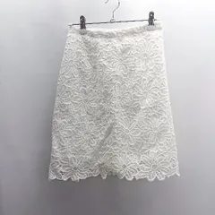 ◇ ⊂ PROPORTION BODY DRESSING レース 膝丈 タイト スカート サイズ2 ホワイト レディース E  【1503060017203】