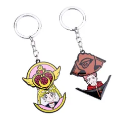 【美少女戦士セーラームーン/呪術廻戦】 キーホルダー メタル 伸縮 ジンク合金 電鍍 2種 セット