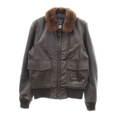 AVIREX (アヴィレックス) G-1 FLIGHT JACKET 襟ボア ゴートレザー フライトジャケット ブラウン 6101027