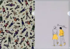 【中古】クリアファイル アッシュ・リンクス＆奥村英二/集合(総柄) A4クリアファイル2枚セット 「BANANA FISH Cafe and Bar -Look back on!-」