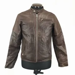 レザージャケット/ライダース【34/メンズXS/茶/ブラウン】柔らかめ本革/シープスキン?◆BF999<sale>