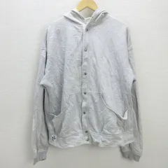H■チャムス/CHUMS フード付き スウェットボタンジャケット【L】灰色/MENS■63【中古】