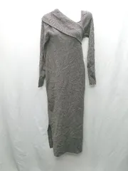 ◇ ⊇ Stylevoice for xxx 長袖 ロング ワンピース サイズF グレー系 レディース E  【1410290015759】
