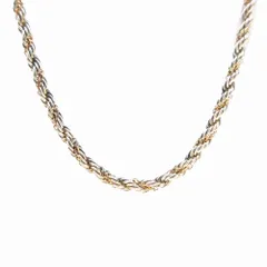 TIFFANY&Co ティファニー ツイスト チェーン コンビ ネックレス K18 750 45cm スターリング シルバー ゴールド レディース 【中古】 /TNT