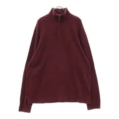 POLO RALPH LAUREN (ポロラルフローレン) ハーフジップスウェットトレーナー バーガンディ