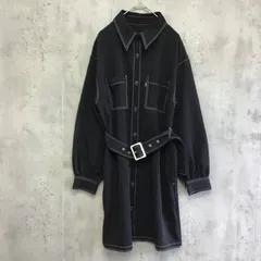 one way  ワンウェイ　ビックカラー配色ステッチミニワンピース　レディース　黒　Mサイズ