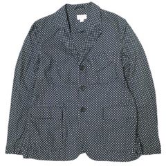 FWK by ENGINEERED GARMENTS エフダブリューケー エンジニアードガーメンツ アメリカ製 Baker Jacket - Polka Dot ポルカドット ベイカージャケット 1 ネイビー テーラード 3B アウター g22564