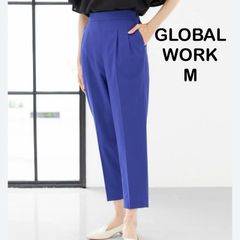 AB0083 【送料無料】GLOBAL WORK グローバルワーク　テーパード　パンツ　ウツクシ　ブルー　Mサイズ　レディース　春　夏　秋　冬