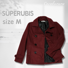 秋冬これからの季節に！SUPERUBIS  Pコート　サイズ M　送料無料　即日発送　ショップをフォローでお得なクーポン発行してます！