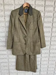 【極美品】バーバリーロンドン　ベルテッドジャケット　ツイード　カシミア混　希少 2025年最新】バーバリー ジャケット ツィードの人気アイテム