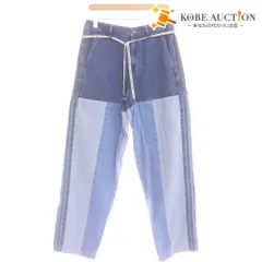 ■ アディダス KSENIASCHNAIDER デニムパンツ パッチワークジーンズ ボトムス 総柄 メンズ 28インチ マルチカラー ネイビー ブルー系
