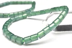 グアテマラ産◇希少マンサーノ翡翠 ブルージェダイト 青翡翠　5x5mm　チューブ ブレスレット 1個売り パワーストーン 天然石 _BG5464