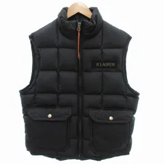 ラルフローレン RALPH LAUREN POLO JEANS CO. ミリタリー ダウンベスト ジャケット ロゴ M 黒 ブラック /JS ☆AA★