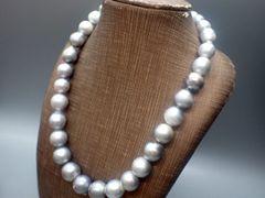 黒蝶真珠　大珠　13.3-8.9ｍｍ珠　73ｇ　シルバーカラー　素材証明付　定価４６万円の品