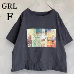 グレイル　半袖Tシャツ　プリント　(F)　カットソー　グレー　青　黄　白