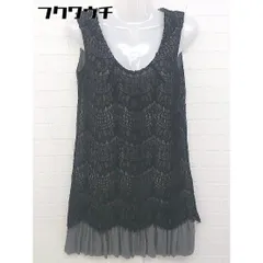 ◇ rosebullet ローズブリット レース サイドジップ ノースリーブ ミニ ワンピース サイズ1 ブラック グレー レディース 【中古】 【1105270006017】