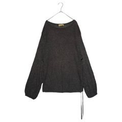 ISSEY MIYAKE(イッセイミヤケ) 70’S 70年代 リネン混 コットン レーヨン ニット プルオーバー ALL STYLEタグ FREE ブラウン 本人期 稀少品 アーカイヴ