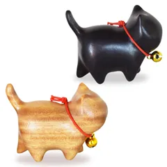 penogo コロンと可愛い癒しネコちゃん（2個セット） 猫 置物 雑貨 グッズ インテリア 幸運 プレゼント 女性 シンプル 手のひらに乗るサイズ [コロンとセット]