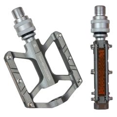 DAHON l DOKOOL (ダホン l ドクール） 着脱式 ペダル トリプルベアリング チタンカラー 軽量 薄型 アルミ 輪行 自転車 折りたたみ自転車 フラットペダル 脱着 防水 クイックリリース
