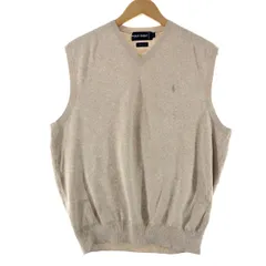 古着 ラルフローレン Ralph Lauren POLO GOLF ポロゴルフ Vネック コットンニットベスト メンズL/eaa369916