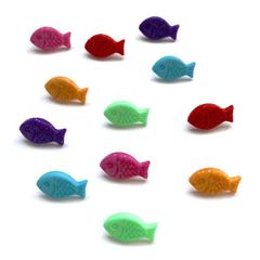 アメリカ Dress it Upボタン 小さなお魚  フィッシュ 夏 マリン  B-2780 おさかな