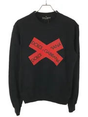 DOLCE&GABBANA ドルチェ＆ガッバーナ 19SS ラベルロゴスウェットトレーナー ブラック 44 G9KL6T/G7QTSのサムネイル