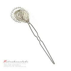 髪飾り 卒業式 入学式 結婚式 ドレス パーティー シルバー ラインストーン リーフ キラキラ かんざし シンプル ユニーク かっこ No.10-1031
