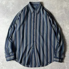 00s PURITAN マルチカラー ストライプ 長袖 シャツ L / 00年代 オールド ピューリタン ポケット付き