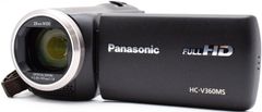 パナソニック ビデオカメラ Panasonic HC-V360MS-K ブラック 中古 新品SDカード付き 届いてすぐに使える 付属品充実 コンパクト 光学50倍ズーム