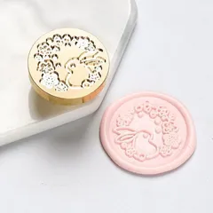 k006・ヘッドのみ うさぎ 動物 シーリングスタンプヘッド　直径2.5cm