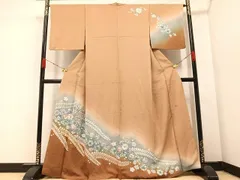 平和屋着物●訪問着　作家物　辻が花　絞り　暈し染め　銀通し地　さが美扱い　正絹　逸品　AABA5208ph 