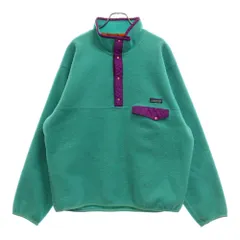 PATAGONIA (パタゴニア) 80S FLEECE SNAP-T PULLOVER USA製 スナップT フリースプルオーバー ライトグリーン/パープル