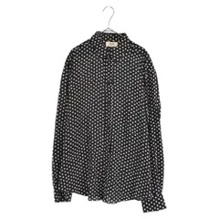 CELINE (セリーヌ) CLASSIC SHIRT IN DOT PRINTED VISCOSE ポルカドット クラシック ビスコース長袖シャツ 2C154625F ブラックのサムネイル
