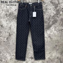 【未使用】Marine serre/マリーンセル MOON LASER DENIM STRAIGHT JEANS/ムーン レーザー デニム ストレート ジーンズ/MPA066A/48