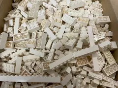 【送料無料！】レゴ　白　基本ブロック　約600g　大量　まとめ売り　0.6kg　ホワイト　詰め合わせ