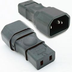 【人気商品】2個 2極メス セット 3極オス ACアダプタ ビンテージ C9 AC電源ケーブル C14 AC電源コード 3P変換プラグ IEC 320 2P 旧規格角 LEXOR 2SQ