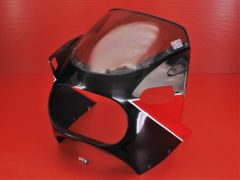 140【評価B】 GSX-R400 GK71B 実動 純正 アッパー カウル ウインド スクリーン 付 黒赤 カラー 塗装 @f9698H31m