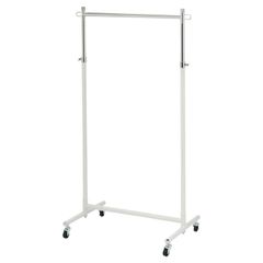 TAMATOSHI(タマトシ)ハンガーラック スリム 省スペース 収納 業務用 頑丈ハンガーラック シングル 耐荷重150kg 組立式 ホワイト ハンガーラック　幅60cm